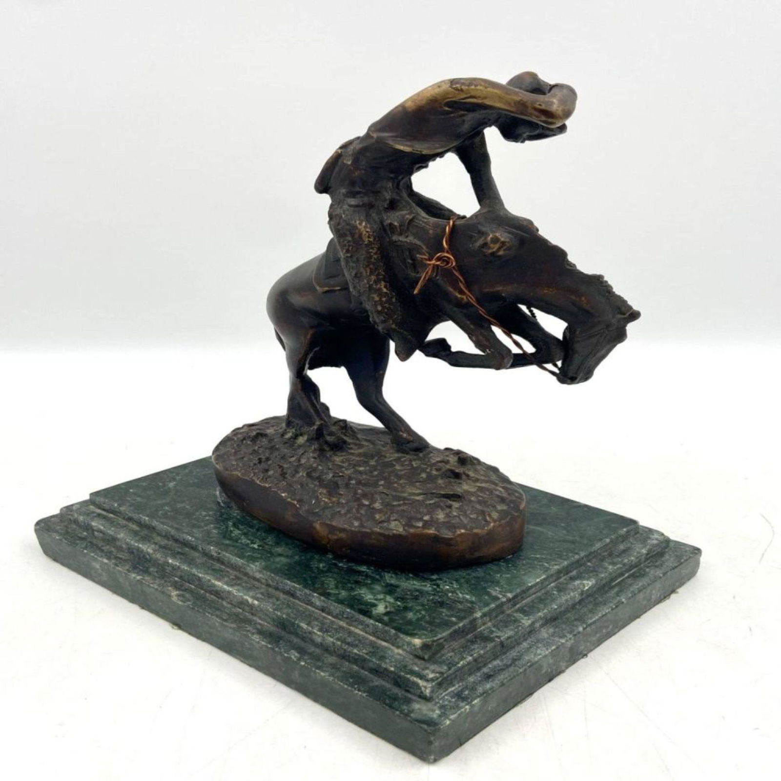 A Small Remington Style Bronze Horse Sculpture (1 of 8)