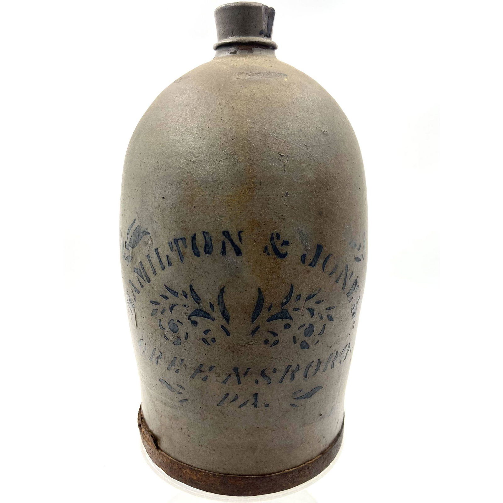 Antique Stoneware Jug Hamilton & Jones Greensboro PA (1 of 14)