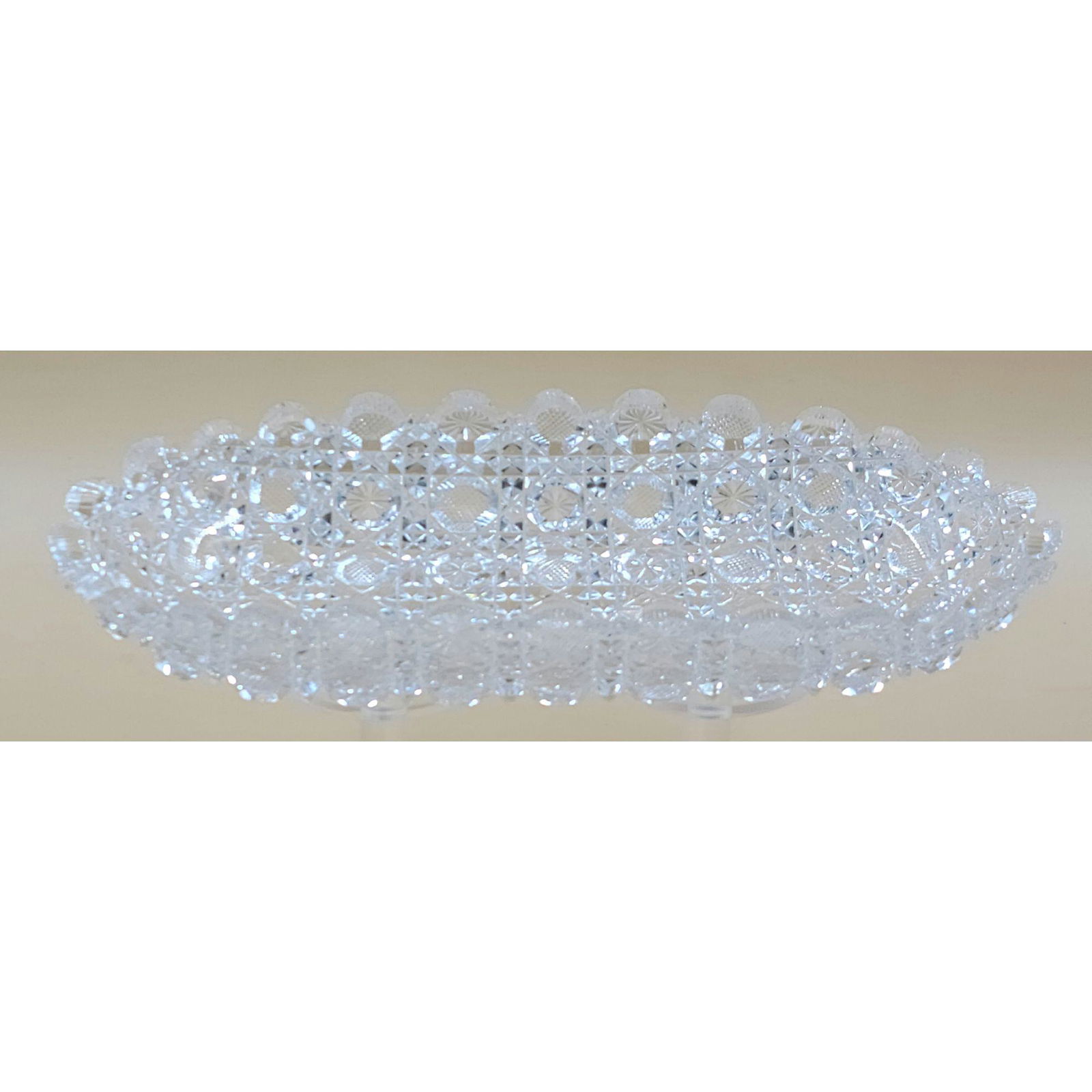 American Brilliant Period Cut Glass Celery Dish (1 of 12)