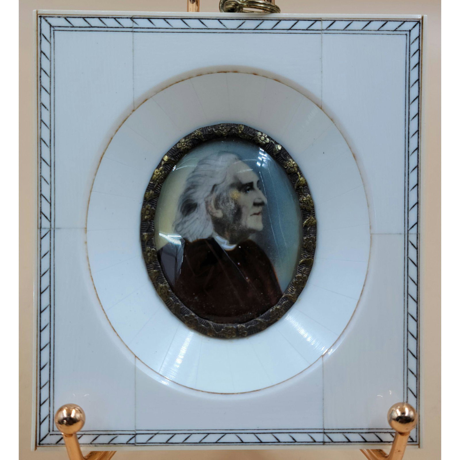 19th C Miniature Painting Of An Old Man (1 of 3)