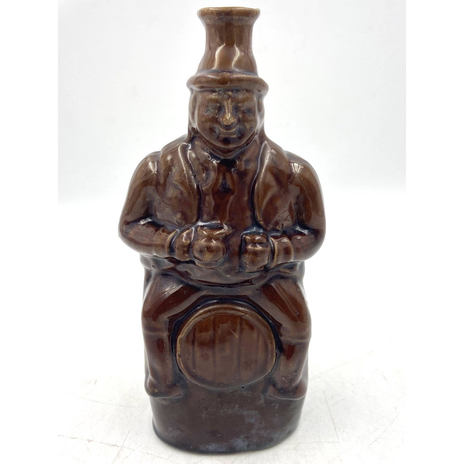Antique Toby Barrel Figural Bottle Bennington Pottery (1 of 11)