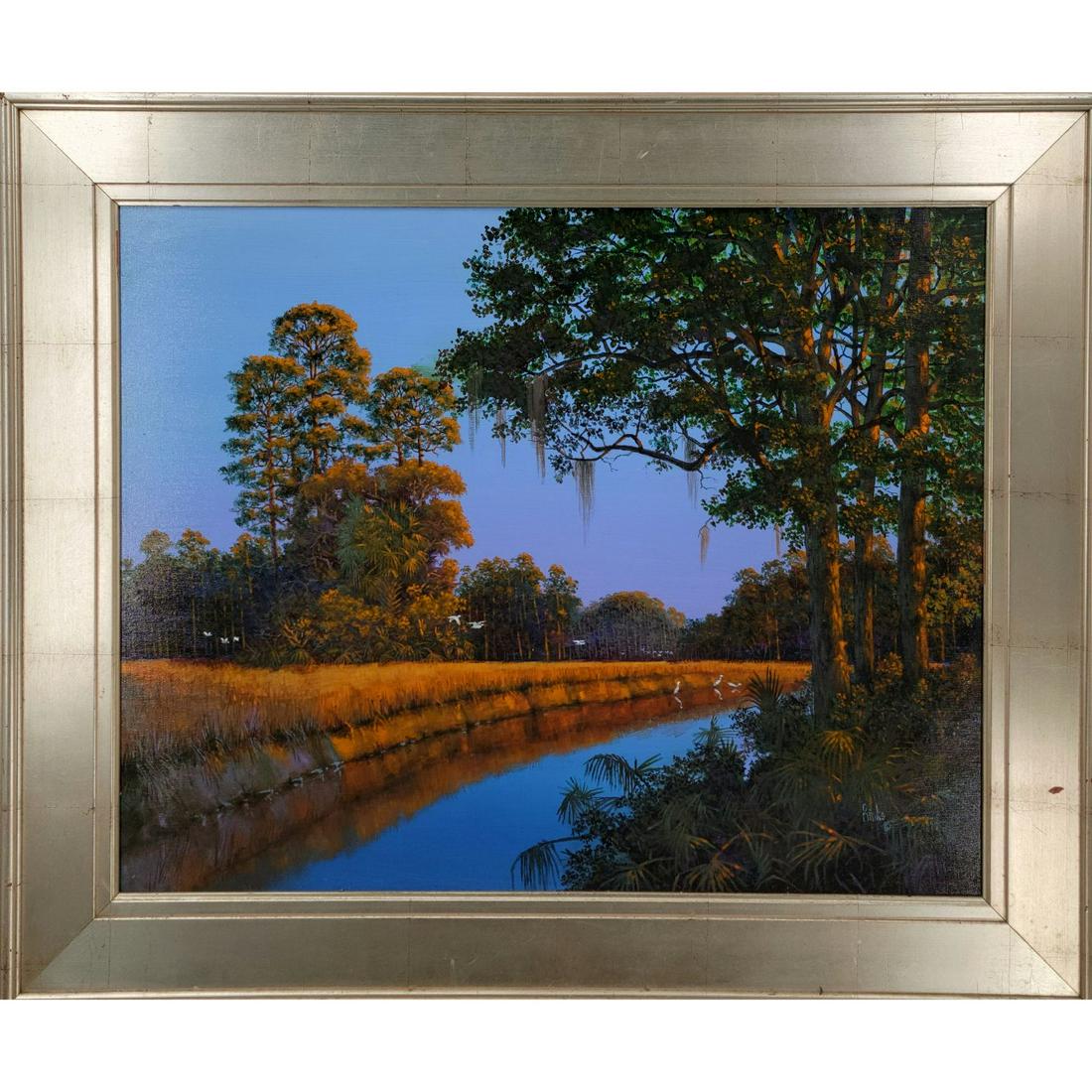 Florida Artist Robert Binks Landscape Painting  O/C (1 of 12)