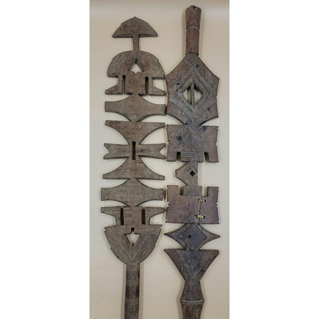 Lot Of 2 Tribal Tuareg Tent Post West Africa Early 20 C (1 of 8)