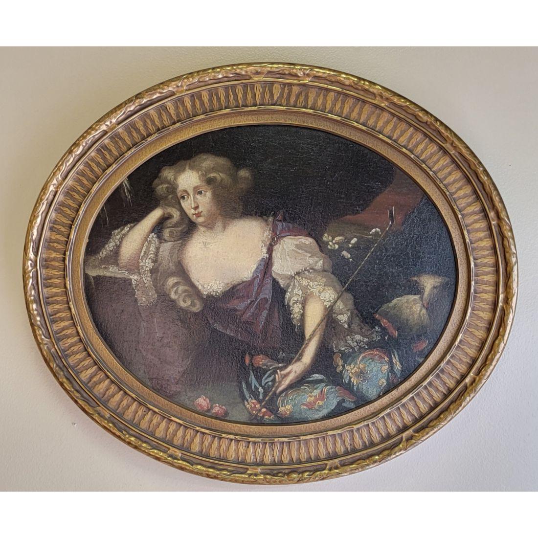 Caspar Netscher 1639-1684 Portrait Of A Lady And Lamb 18th C (1 of 20)