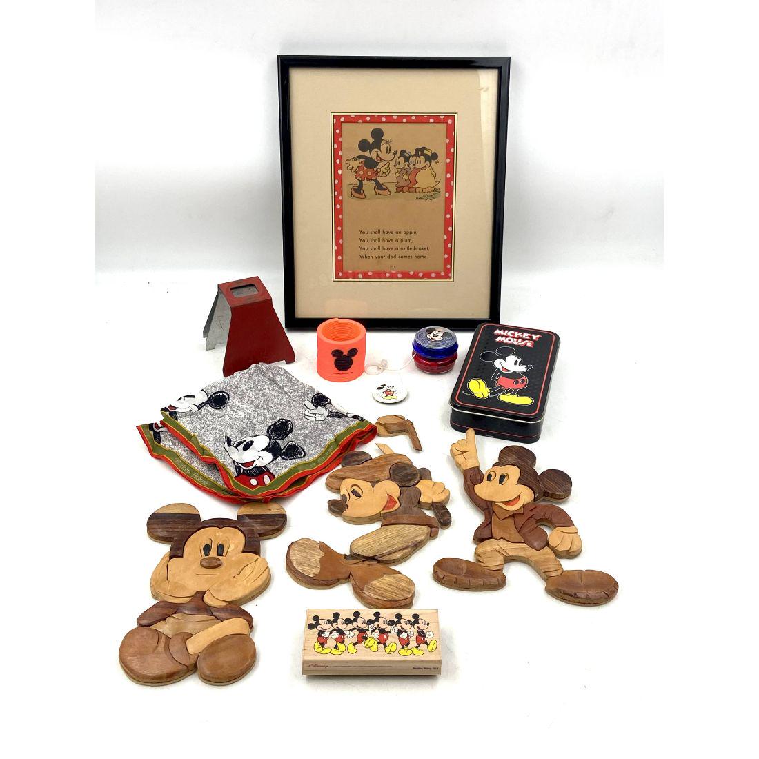 Grouping Of 5 Vintage Collectible Mickey Mouse Items (1 of 17)