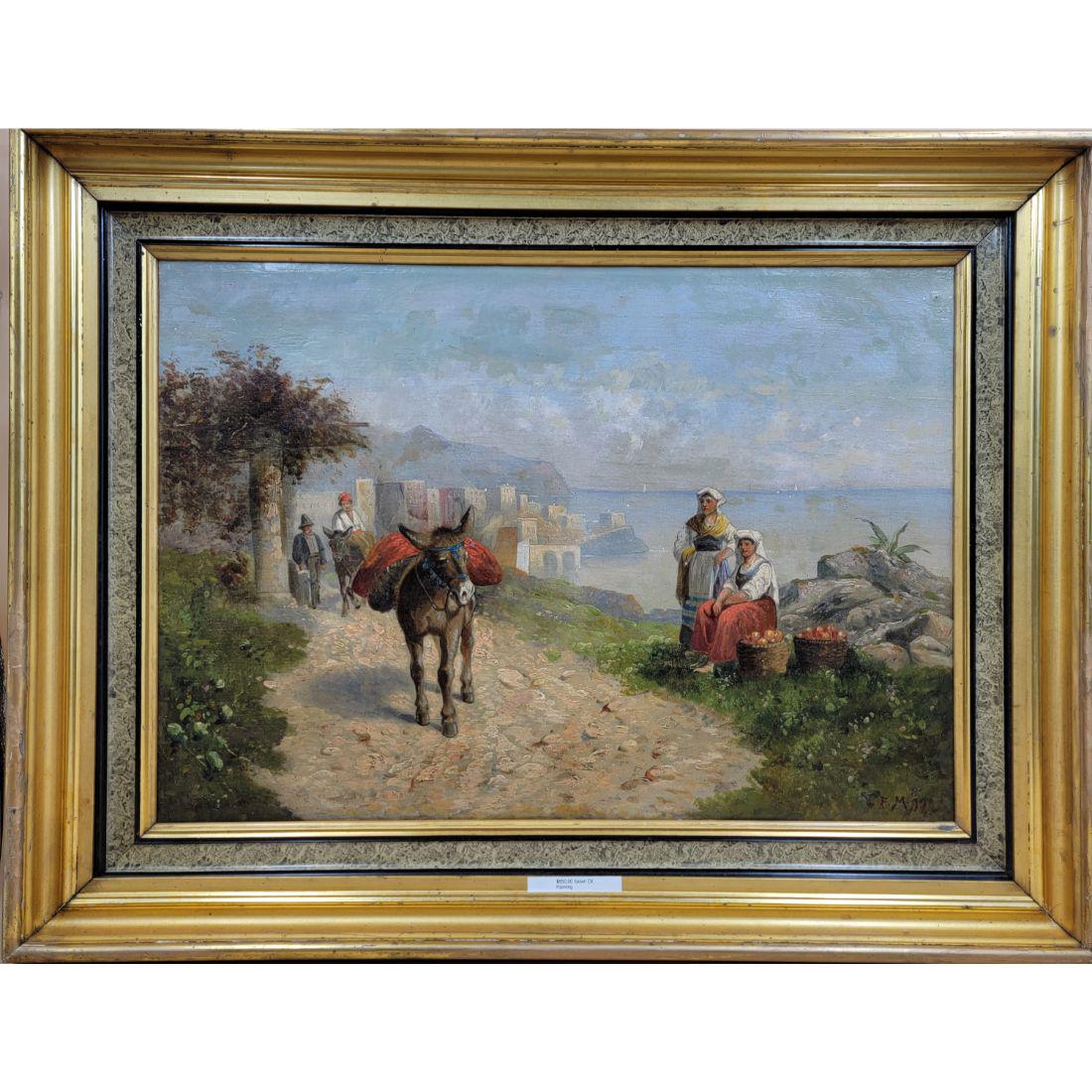 Signed Italian 19th C O/C Landscape Painting (1 of 9)