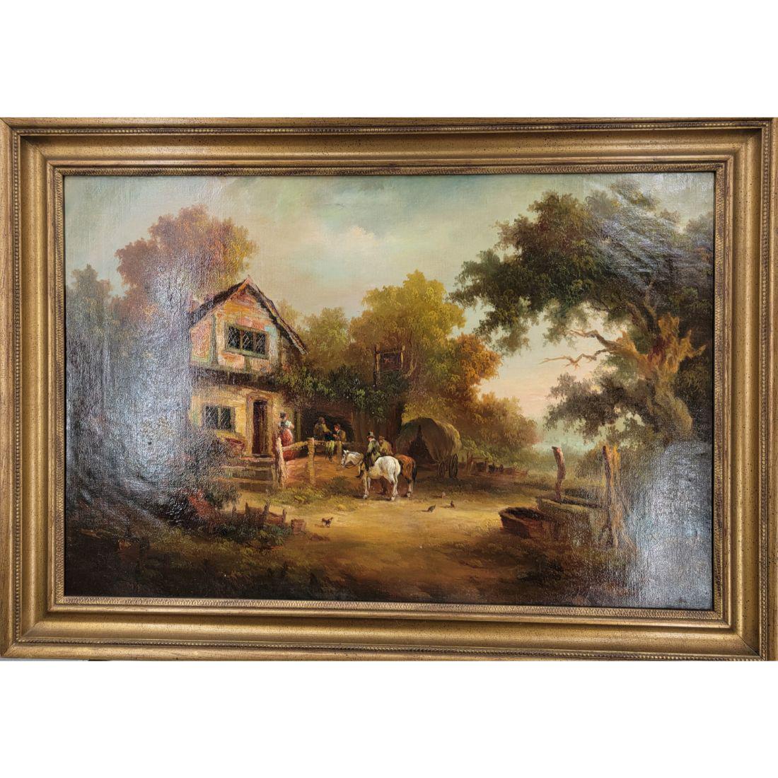 American Henry T Harvey B1908 Landscape Signed: American Henry T Harvey B1908 Landscape Signed. Frame Measure 29.5" X 41.5", Sight 23.5" X 35.5. From Memphis Tenn. Estate Of An 83 Year Old Gentleman. Please carefully read our terms of sale, shippin