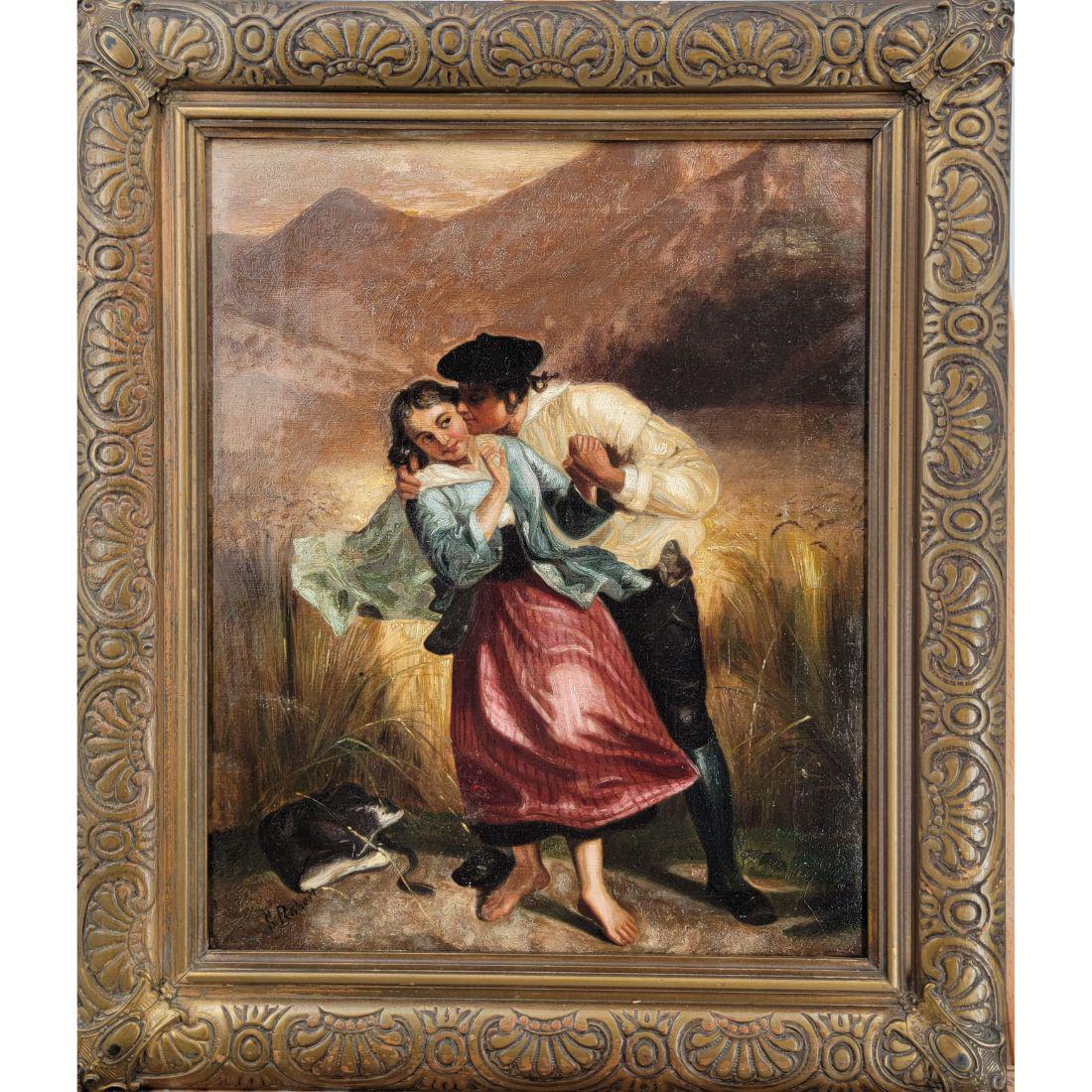 19th C O/C Romantic Painting Signed S Roberts (1 of 8)