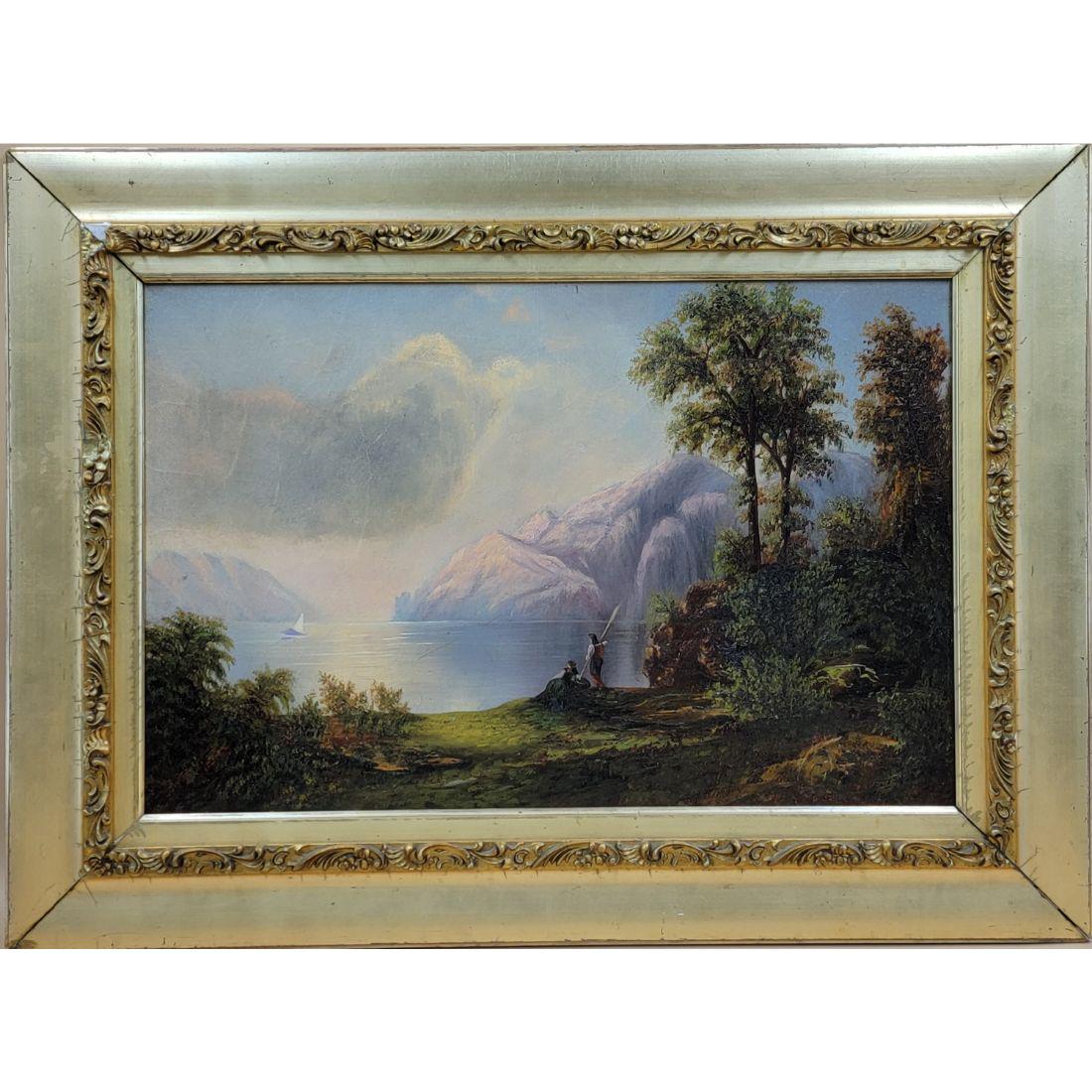 19th C Luminous Landscape Painting Hudson Valley (1 of 13)