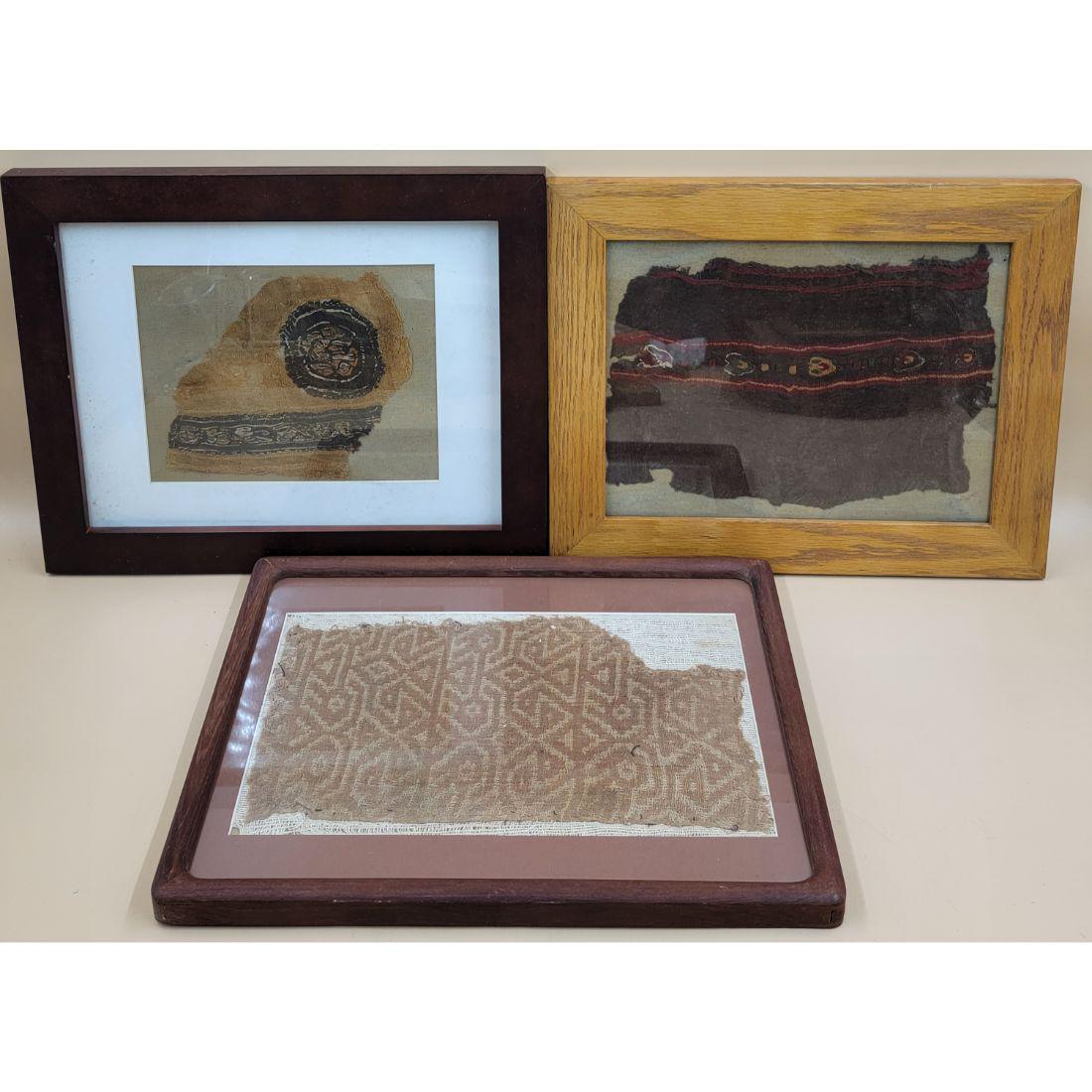 Grouping Of Early Old Textile Fabric "PERU" (3) (1 of 16)