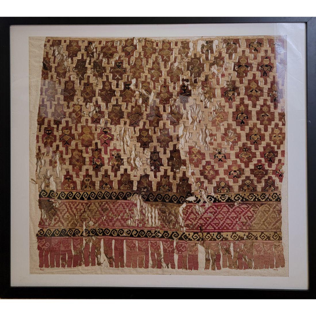 A Large  Early Old Textile Fabric "PERU" Pictorial (1 of 17)