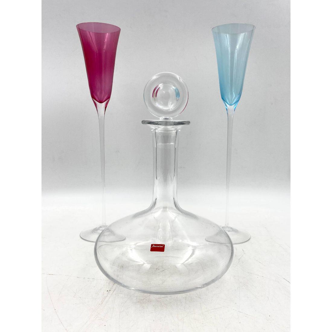 Pair of Orrefors Swedish Champagne Flutes & Baccarat Decanter (1 of 16)