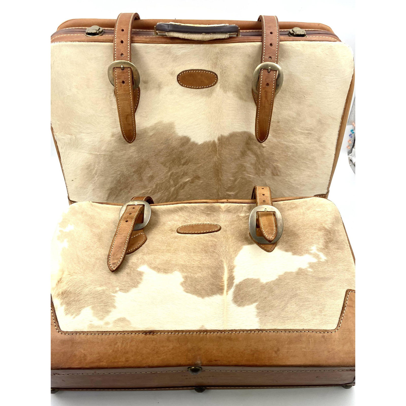 Vintage Top-Grain Bridlehide Luggage By Byron: Vintage Top-Grain Bridlehide Luggage By Byron. Measures 24" x 19" x 6" & 21" x 7" x 13". Comes From The Private Collection Of Singer And Artist Bobby Goldsboro. Please carefully read our terms of sale