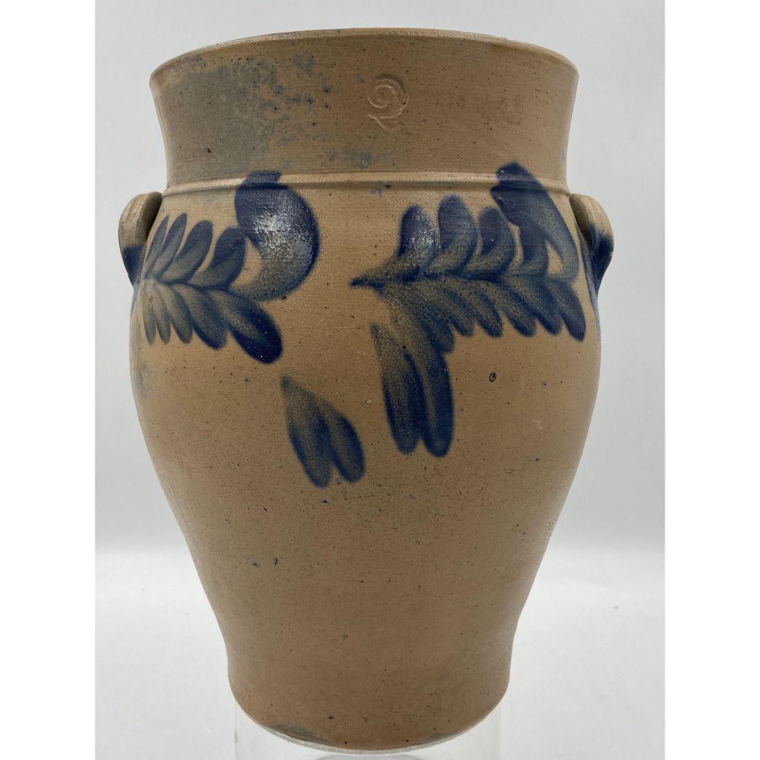 Antique Stoneware Crock/Jug 2 Gallon With Flower Design (1 of 14)