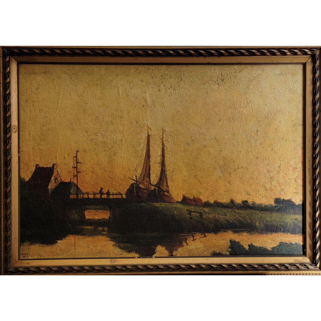 Karel Martin Claessens 1864-1938 O/C Landscape Painting Signed (1 of 15)