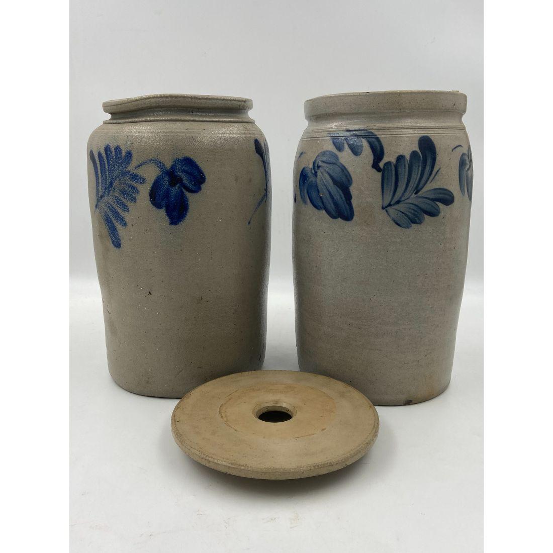Pair Of Antique Stoneware Crocks 2 Gallons (1 of 19)