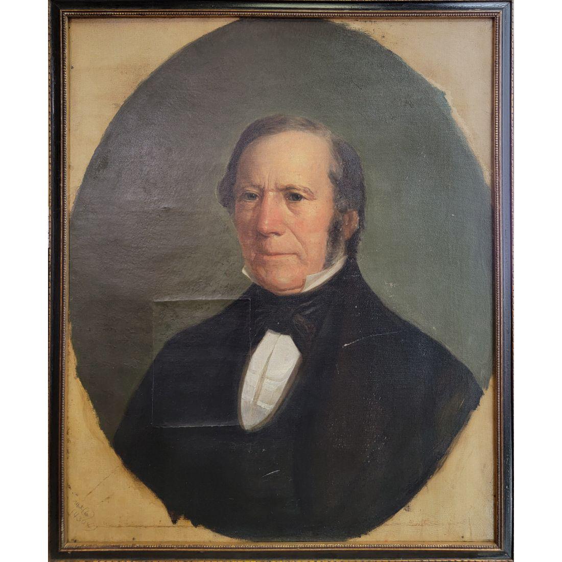 Antique American School Portrait Painting 19th Century (1 of 10)