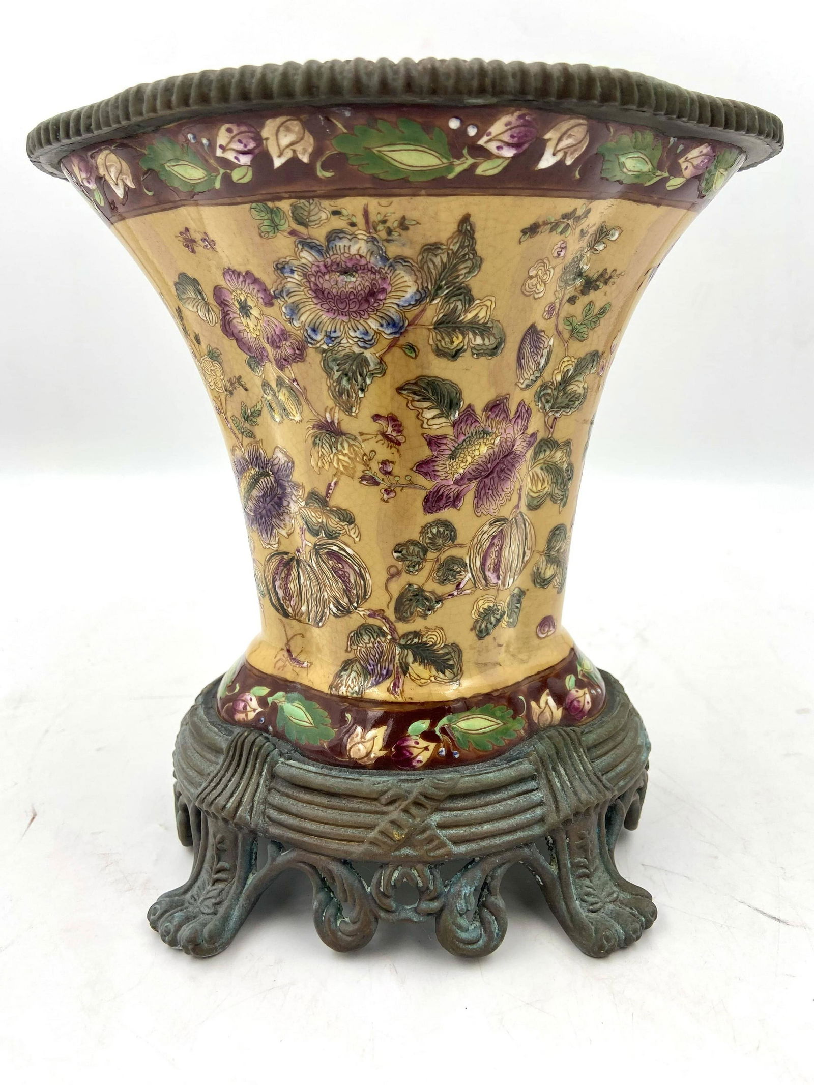 Vintage Ormolu-Mounted Porcelain Vase (1 of 11)