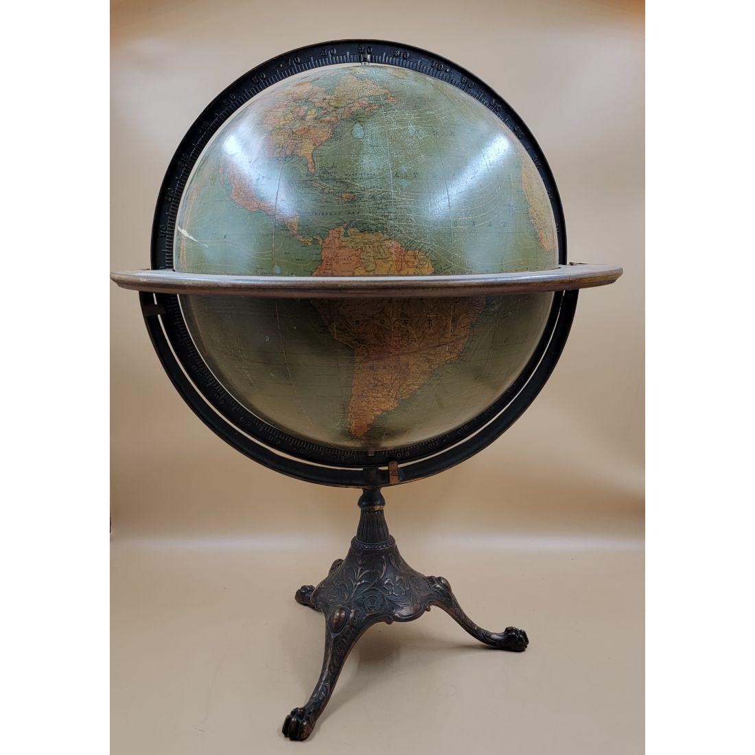 A Vintage Terrestrial World Globe W & A.K JOHNSTON , A.J NYSTROM & CO (1 of 16)