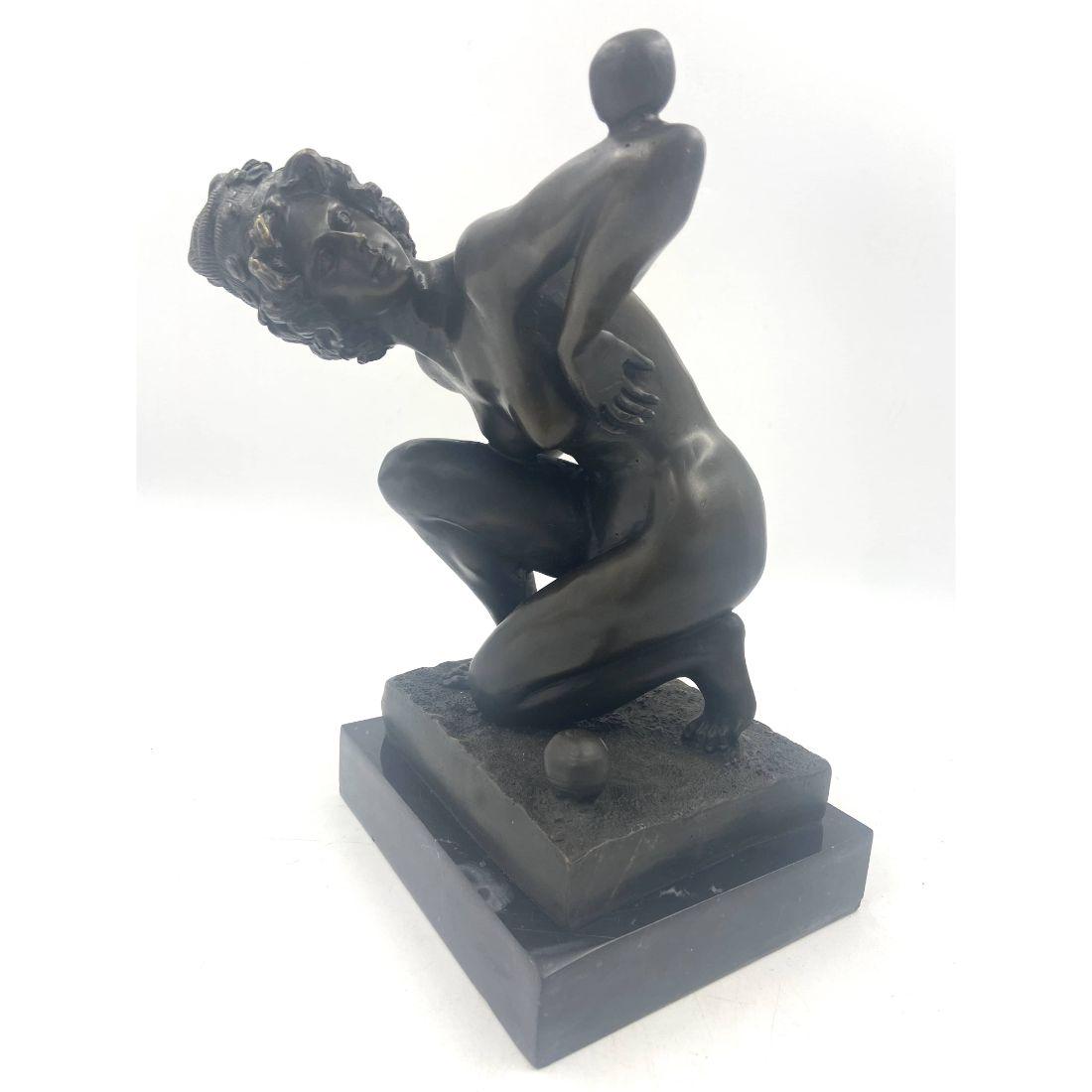 Vintage Bronze Sculpture Of A Women With Marble Base (1 of 13)