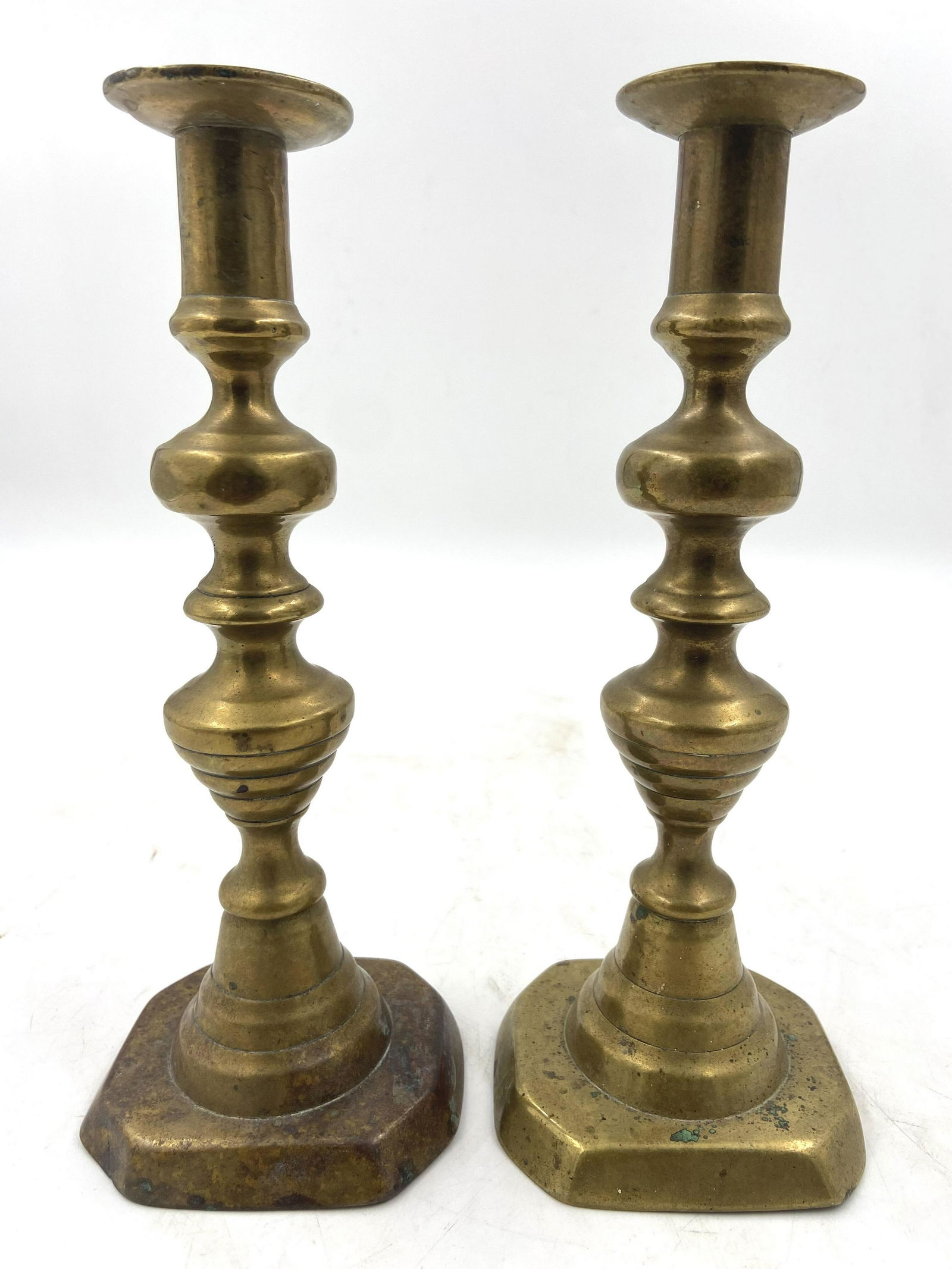 Pair Of 18th Century English Brass Candlestick's (1 of 17)