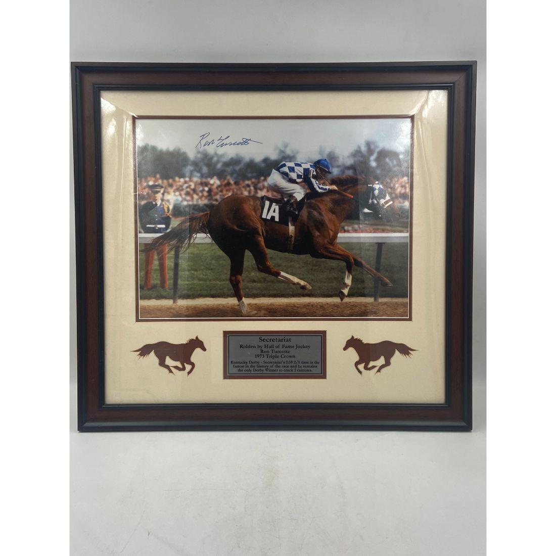 Hall Of Fame Jockey Ron Turcotte  1973 Triple Crown Winner Signed with Secretariat (1 of 5)