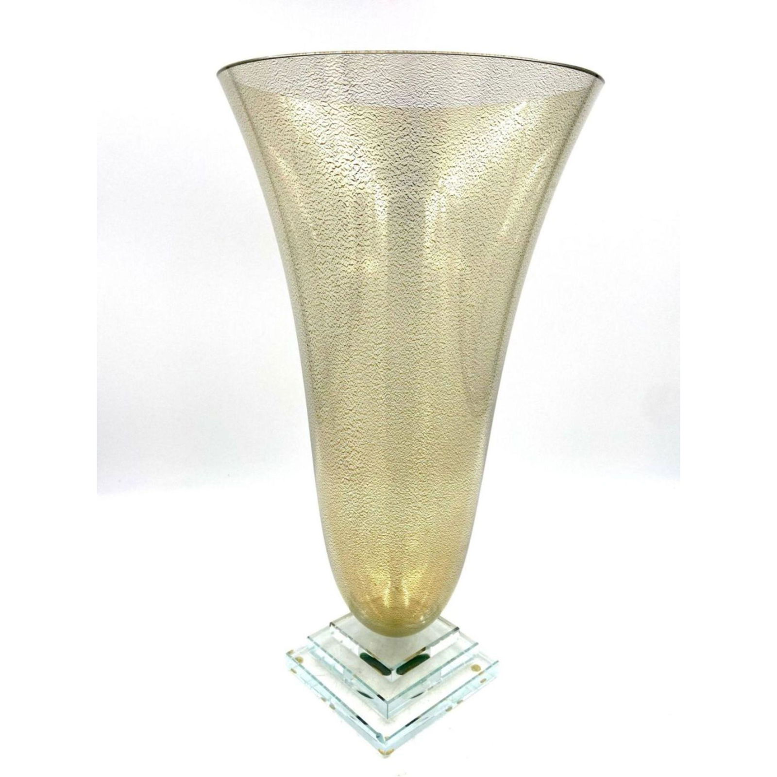 Large Murano Art Glass Vase Signed (1 of 6)