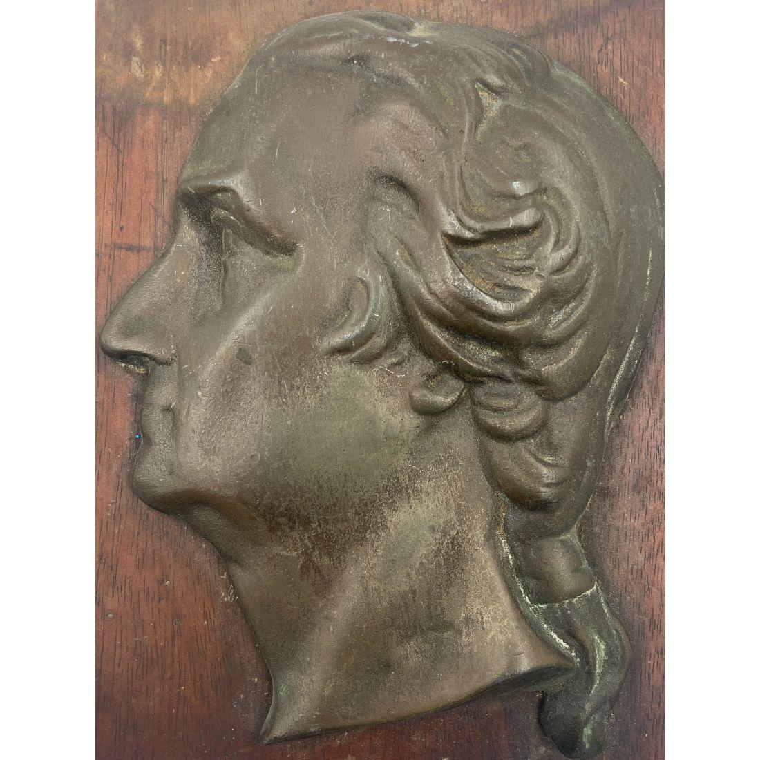 Antique Bronze Wall Plaque Of George Washington (1 of 6)