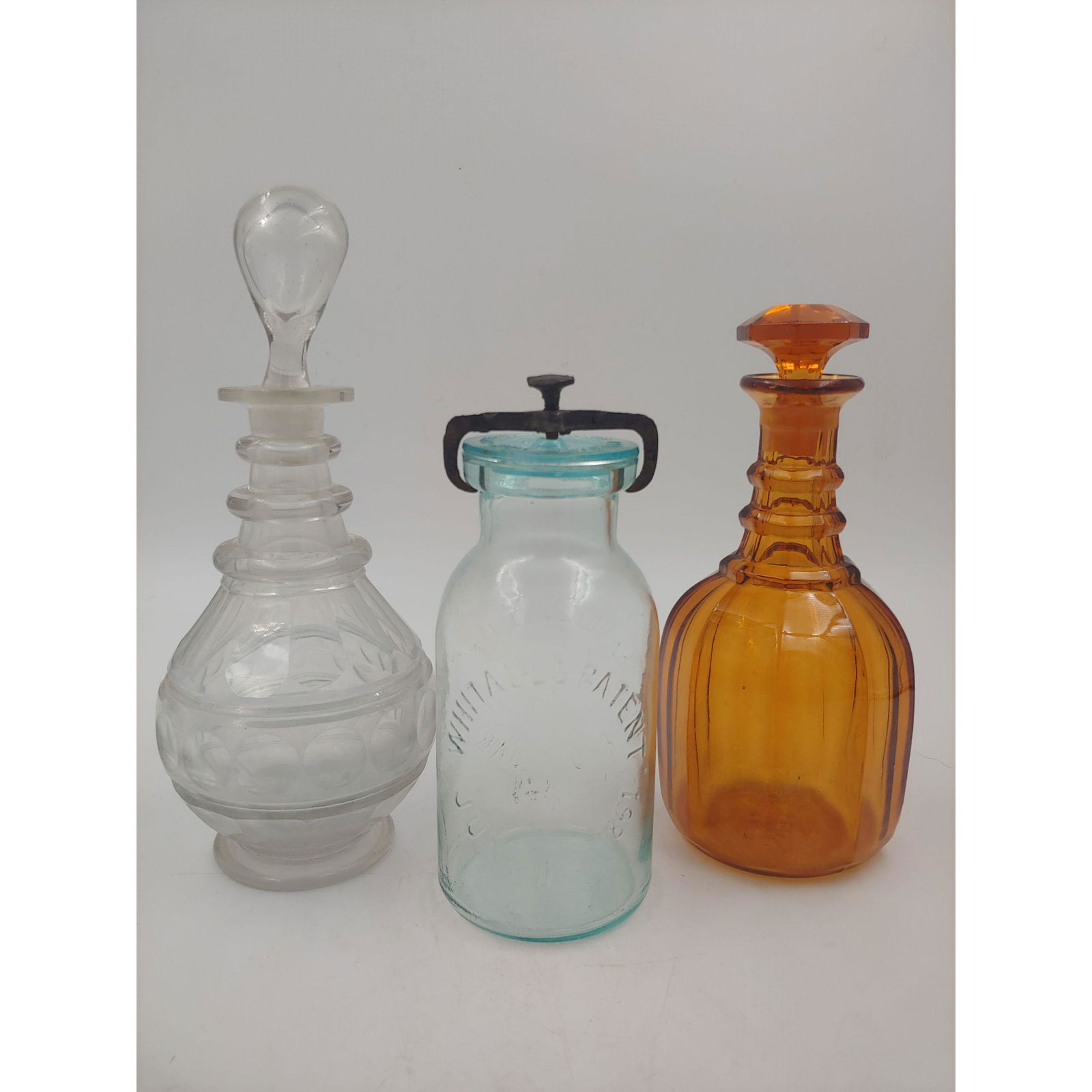 Pair of Decanters & Millville Atmospheric Fruit Jar (1 of 13)
