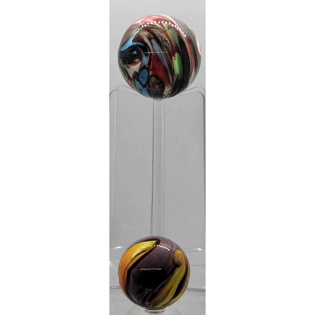 2 Vintage Marbles: 2 Vintage Marbles. Measure Approx. 1 & 3/4" Diameter. From A Mo Estate. Please carefully read our terms of sale, shipping information, and request any condition reports or photos prior to placing a bi