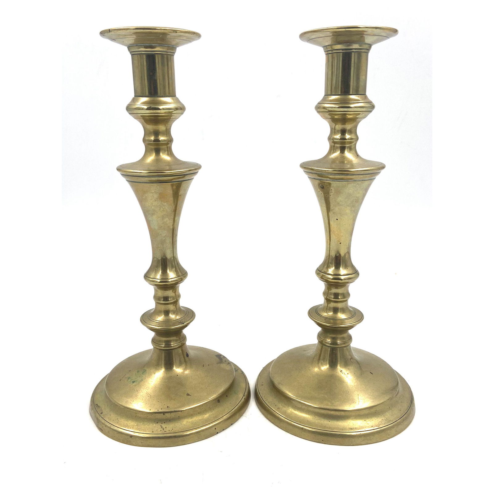 Pair Of Antique Brass 19th Century Candlesticks (1 of 13)