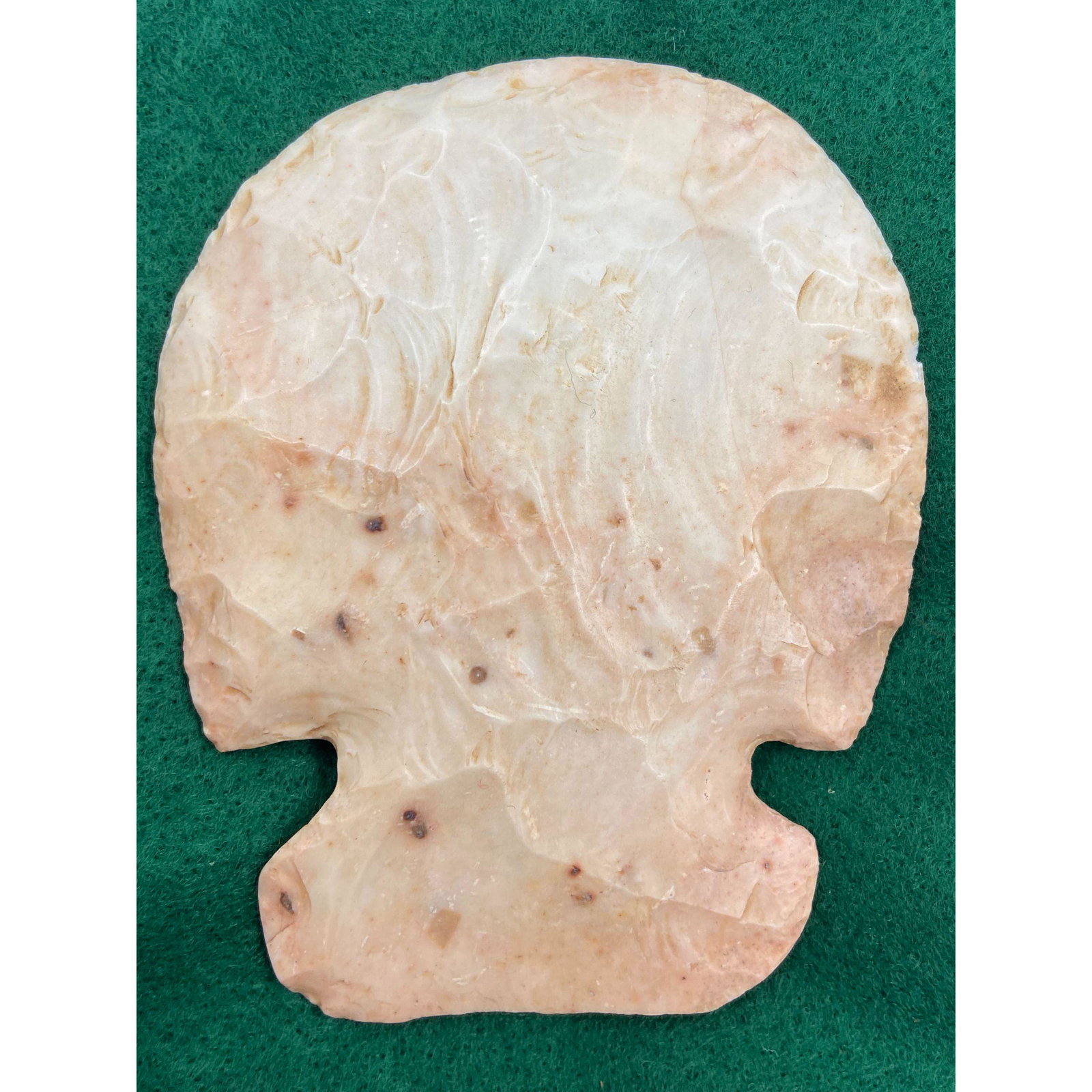 Pink Flint Notched Hoe Age Unknown (1 of 9)