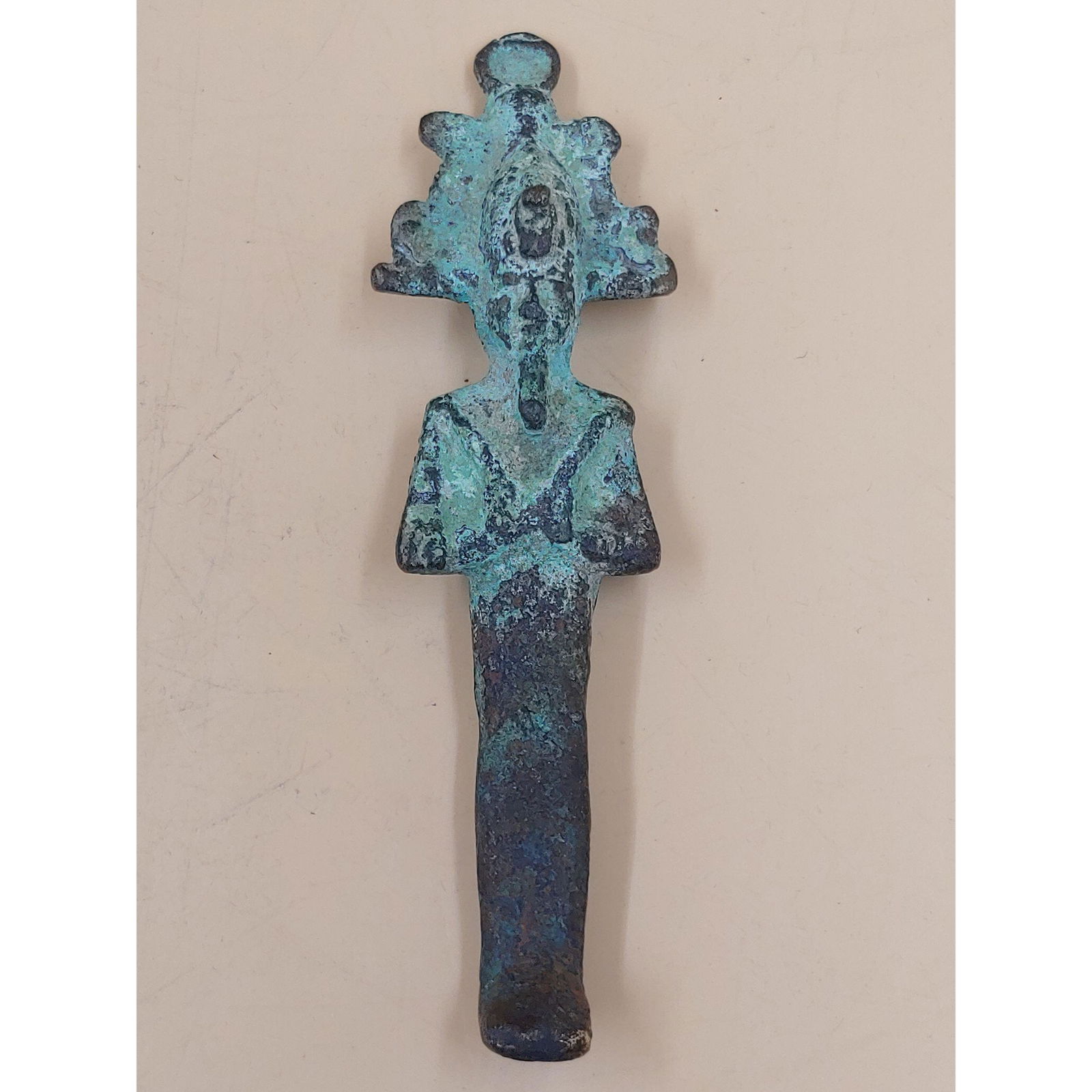 Much-Oxidated, Egyptian Bronze Figure of Osiris (1 of 9)