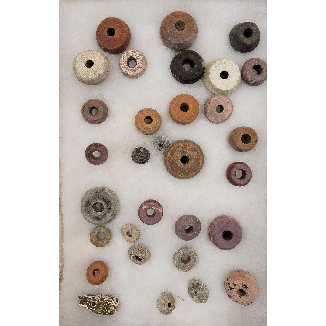 Ancient Stone Artifact Olmec? Fishing Sinkers & Pendants Stone And Bronze Sinkers? (1 of 20)