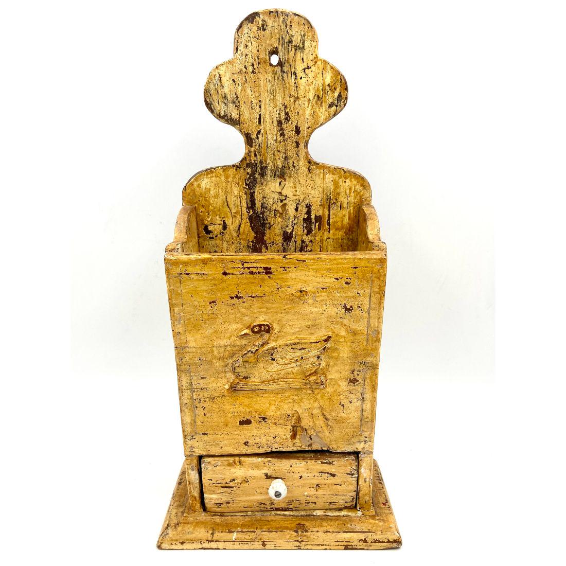 Primitive Carved Wood Letter/Candle-Holder: Primitive Carved Wood Letter/Candle-Holder Age Unknown. Measures 19" x 8 3/4" x 5" . Comes From The Estate Of The Late Robert Rubensmein Central Fl.. Please carefully read our terms of sale, shipping 