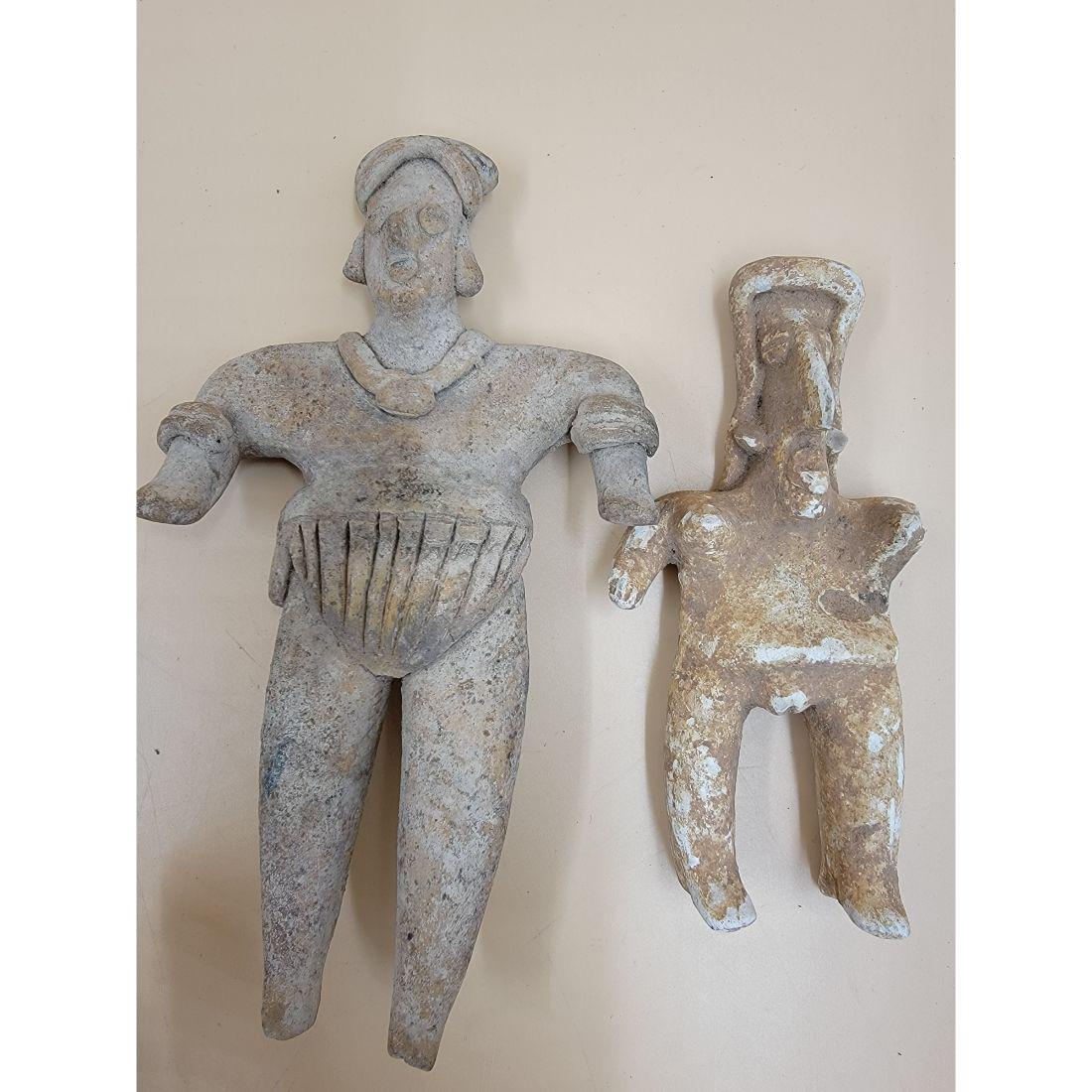 Lot Of 2 Pre Colombian Pottery Figures (1 of 2)