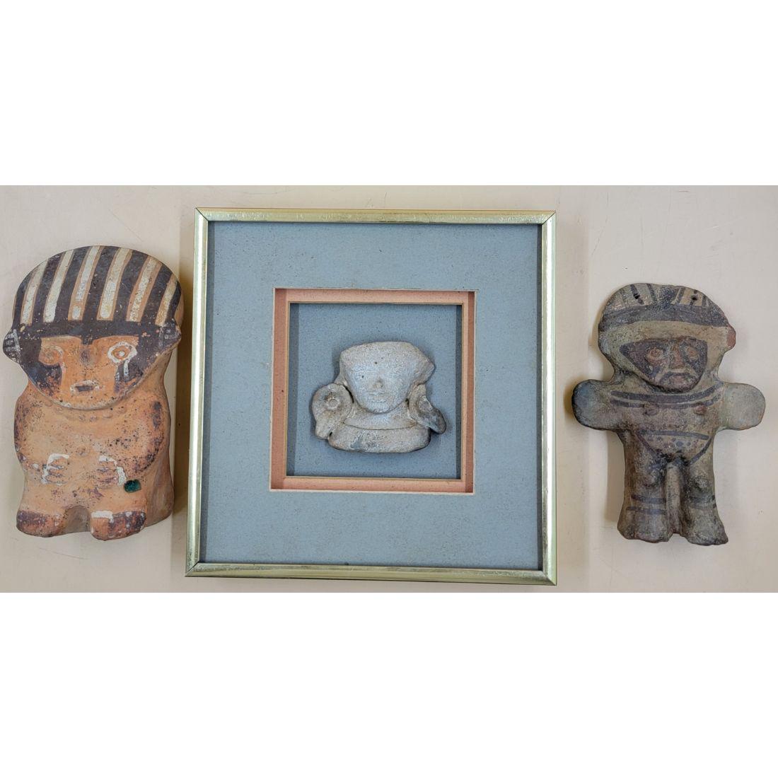Lot Of 3  Pre Colombian Pottery Figures (1 of 12)