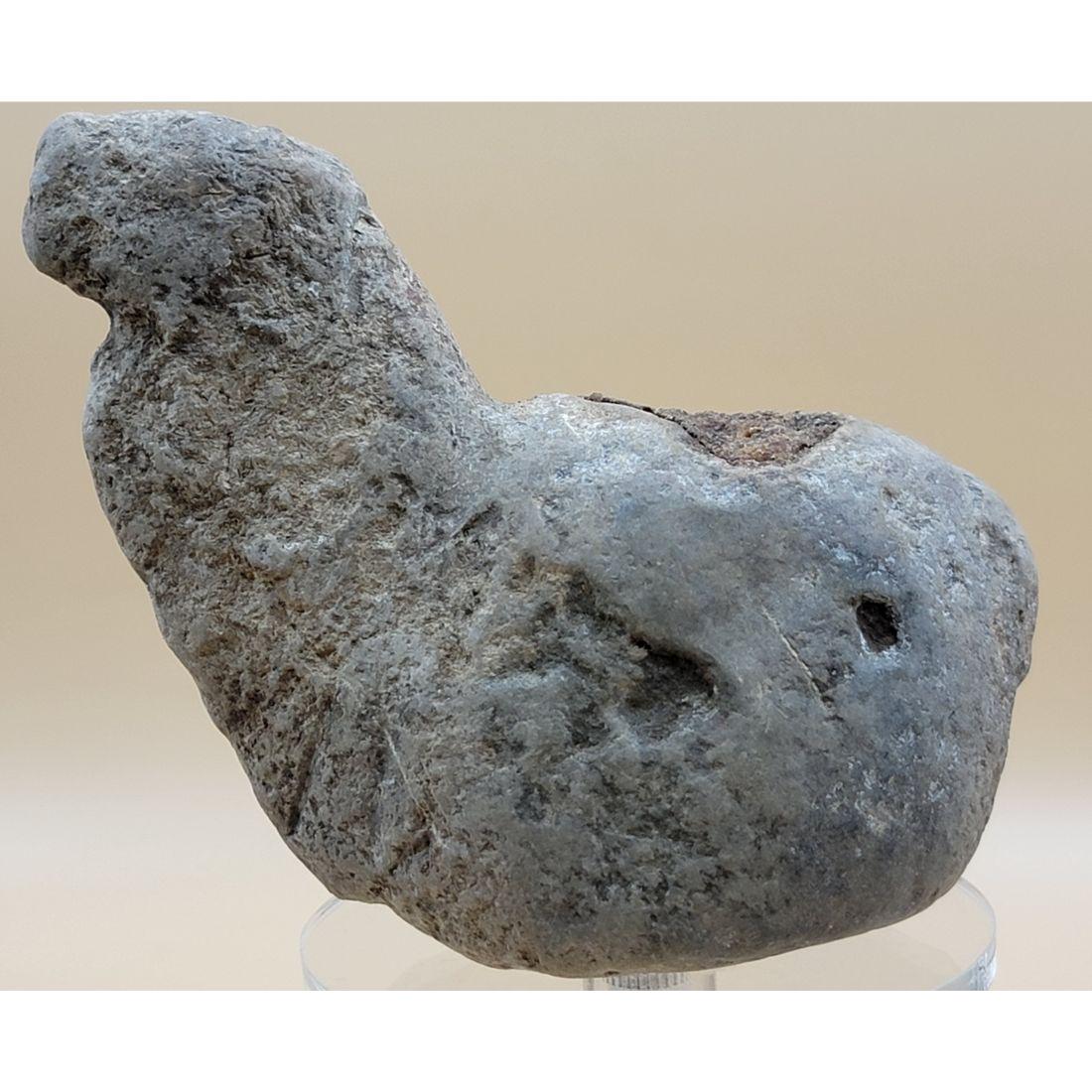 Early Authentic Antique Inca Stone Canopa Circa 1400-1532 AD: Early Antique Inca Stone Canopa. Measure 4 1/4" X 3 1/2". This, and many lots forthcoming were found at the massive central Florida estate of a true antiquarian who amassed his magnificent collection 