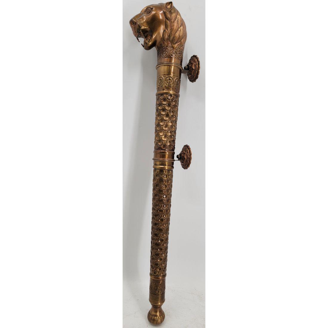 Fancy Antique Lions Head Door Pull / Handle Coat Hook (1 of 19)