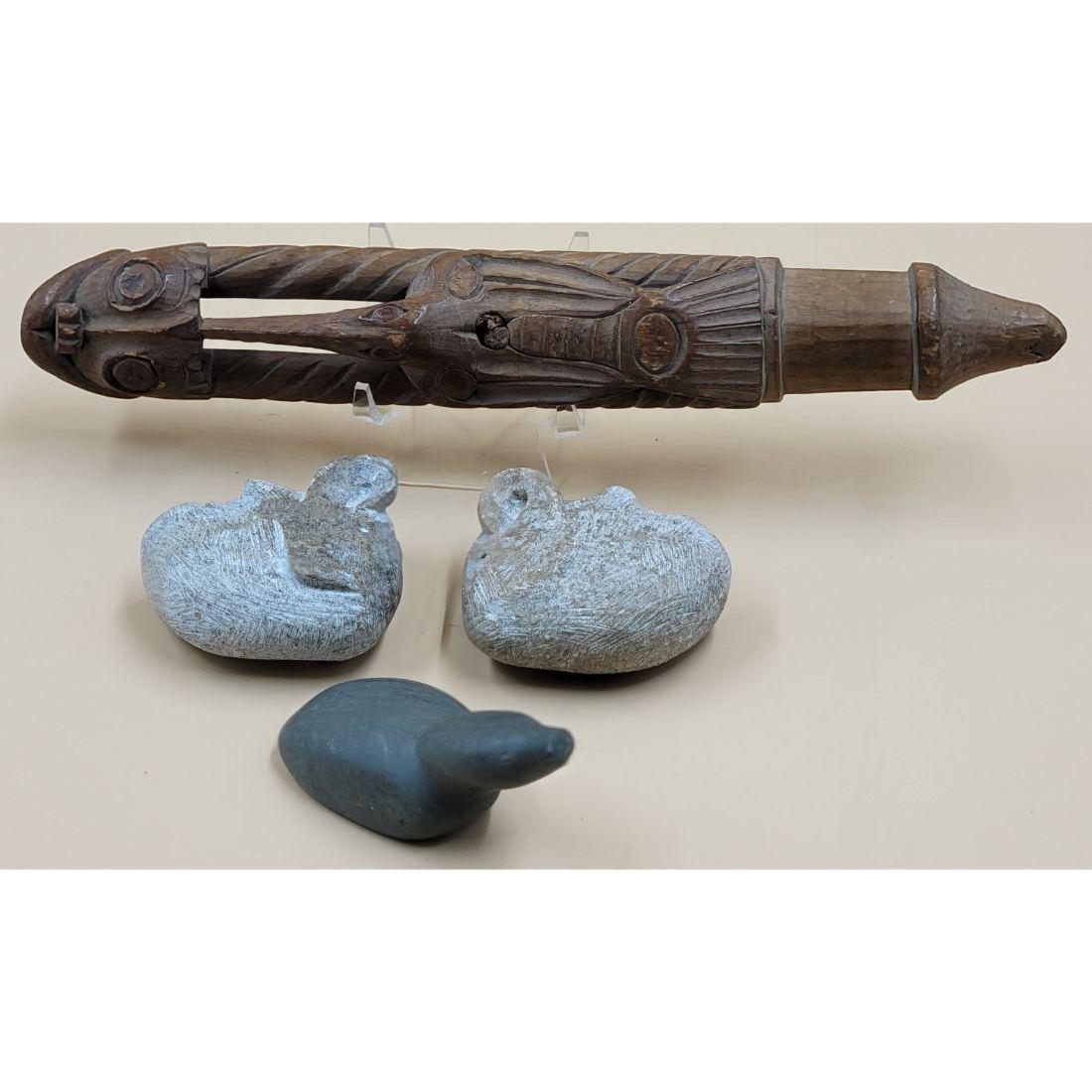 4 Inuit Carvings Signed F. A Cook The American Explorer North Pole 1908 Expedition Tlingit Tribe (1 of 20)