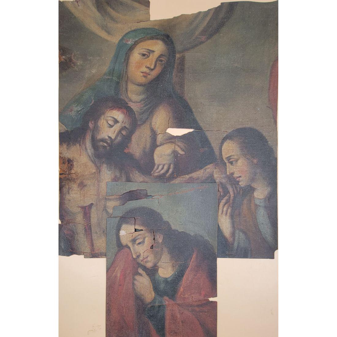 Old Masters Oil On Canvas Religious Painting Possible Pre 16th Century (2) (1 of 15)