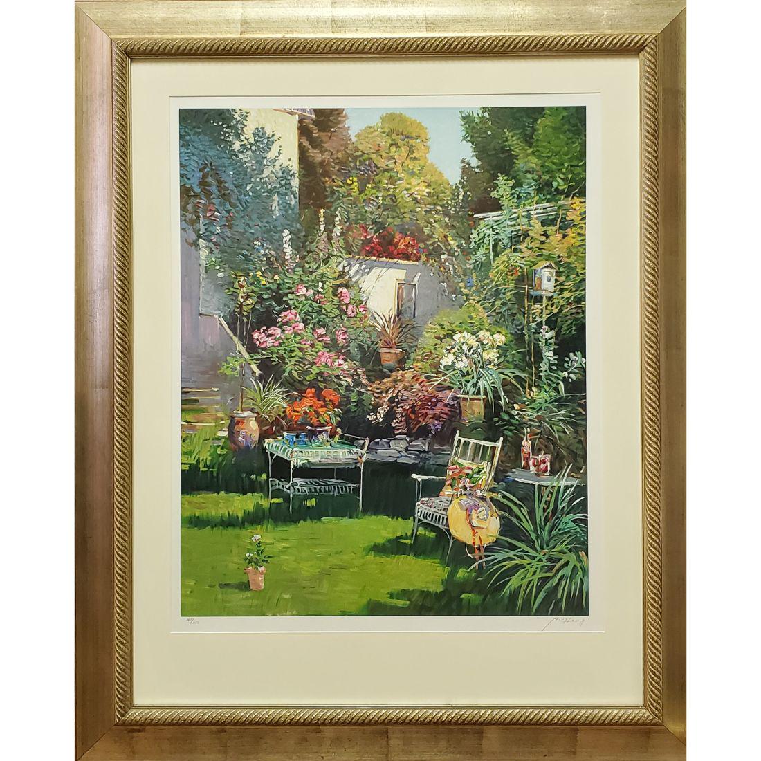 Pencil Signed Mind Feng " Retreating in Bloom" Serigraph w/ COA 165/350 (1 of 10)