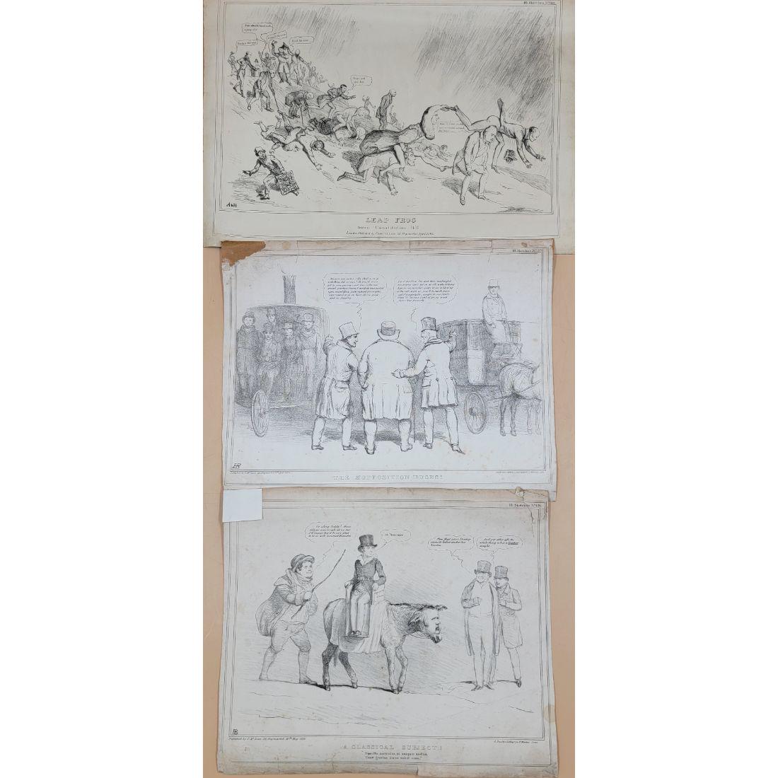 Lot of 3 John Doyle (1797-1868) Political Sketches: Lot of 3 John Doyle (1797-1868) Political Sketches, Various Sizes. Please carefully read our terms of sale, shipping information, and request any condition reports or photos prior to placing a bid. An
