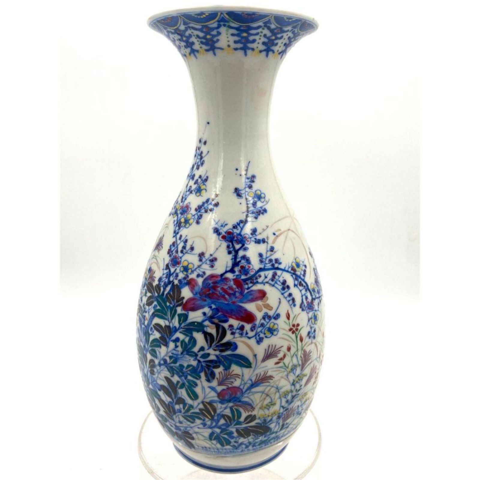 Antique Japanese Hand-Painted Porcelain Vase Signed Possibly Kutani (1 of 18)