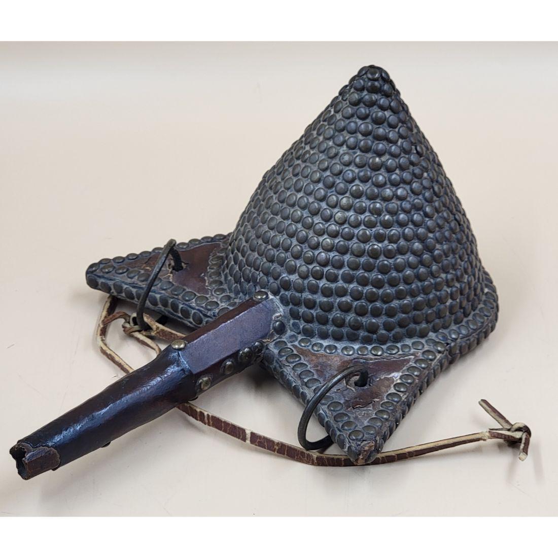 Antique Moroccan Gun Powder Flask: Antique Moroccan Gun Powder Flask. Measure 12" X 9" X 5.5". Please note: we attribute this work to based upon the quality and The presence of a signature. We are not an authentication service. We can