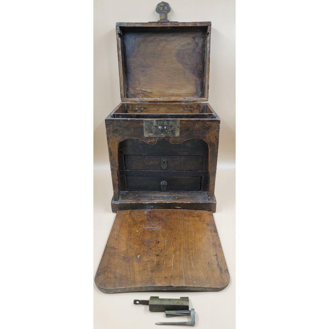 19th Century Chinese Wooden Storage Box: 19th Century Chinese Wooden Storage Box. Measures 13.5" X 12.5" X 10.75" Please note: we attribute this work to based upon the quality and The presence of a signature. We are not an authentication ser