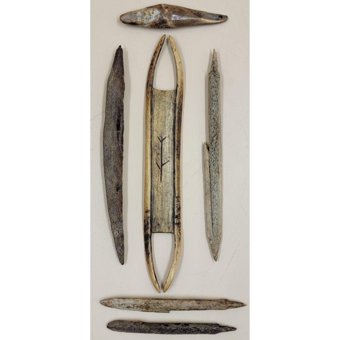Lot Of 6 Antique Inuit / Alaskan Tools / Implements Early: Lot Of 6 Antique Inuit / Alaskan Tools / Implements Early, Various Sizes. The lures come in various sizes. This, and many lots forthcoming were found at the massive central Florida estate of a true an