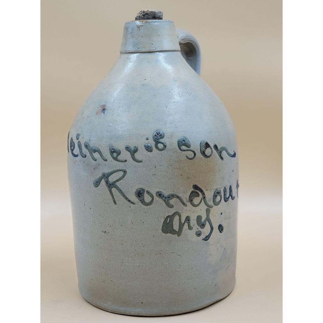 Antique Stoneware Crock Jug S Weiner & Son Rondout N.Y Hudson River (1 of 11)
