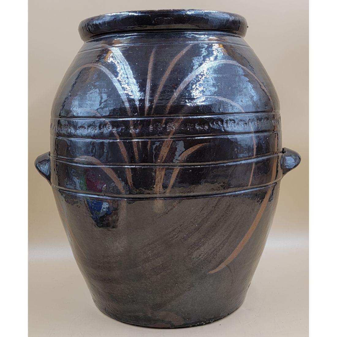 A Brown Glazed Stoneware Crock With 2 Handles (1 of 12)