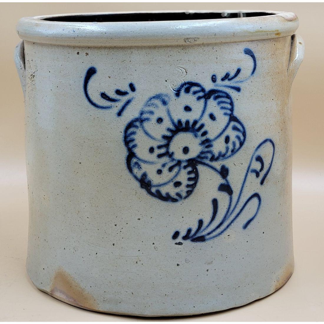 Antique Stoneware Crock #3 19th Century (1 of 12)